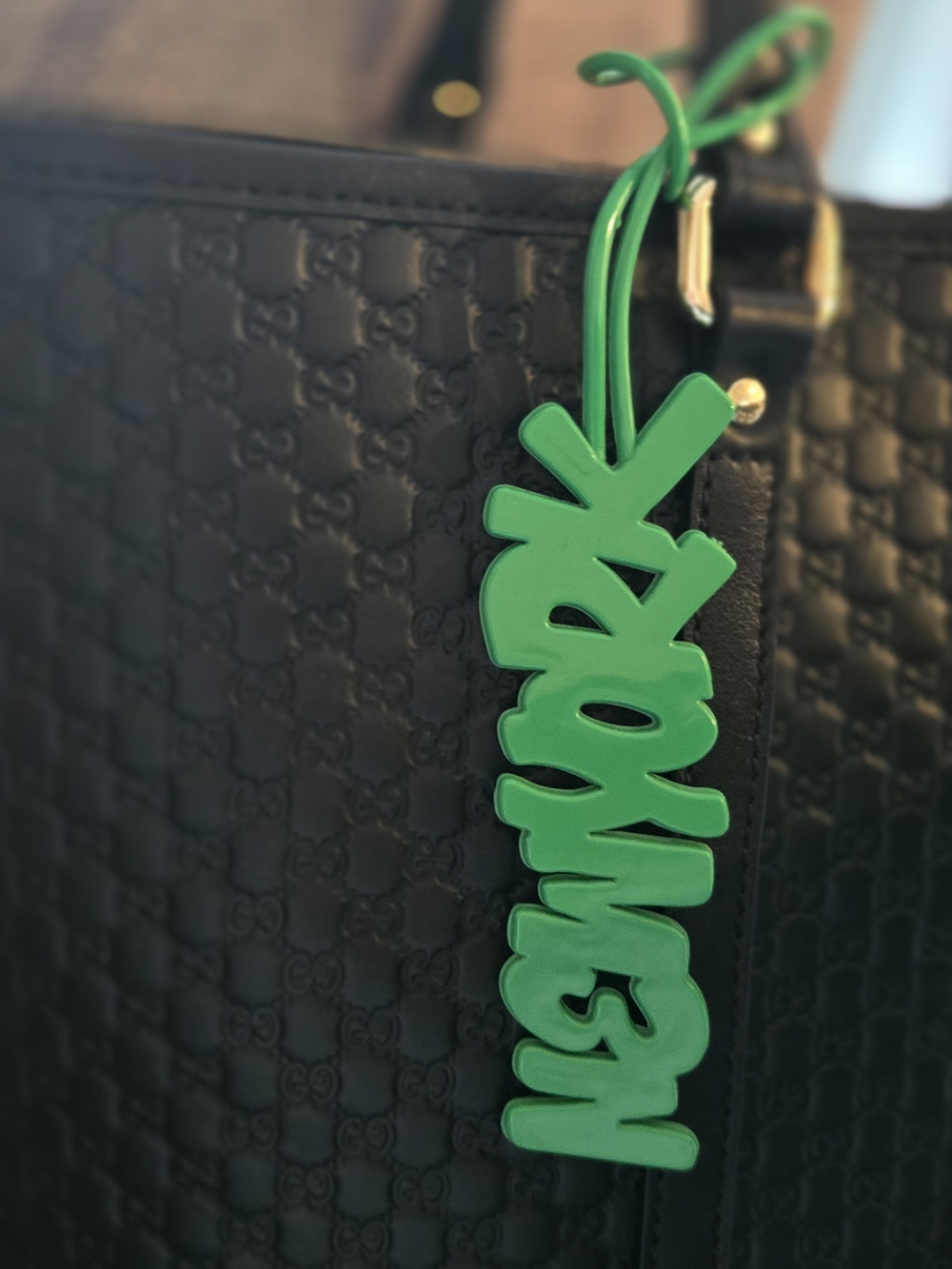 Green New York Decorative Bag Tag